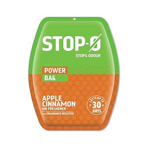 Stop-O Power Bag Bathroom Air Freshener - 40 G (10Gx4) | Assorted Pack | Refreshing, Lasting Fragrance | Melon, Apple Cinnamon, Tangerine | Lasts Upto 30 Days Gel