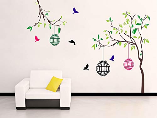 Free Bird Case Self Adhesive VinylWaterproof Decorative Wall Stickers for Hall, Bedroom, Kitchen and Furniture