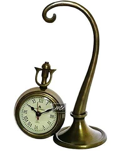 U.K MART New Simple Look Antique, 12 Inches Moon Stand Table Clock