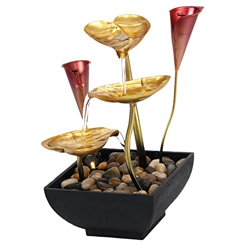 ATORSE® Tabletop Water Fountain Waterfall Desk Ornament for Home Indoor Garden