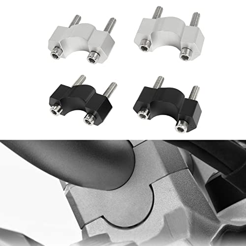 UJEAVETTE Handlebar Riser Mount Bracket Clamp Adapter for B.M.W F900R F900XR Silver