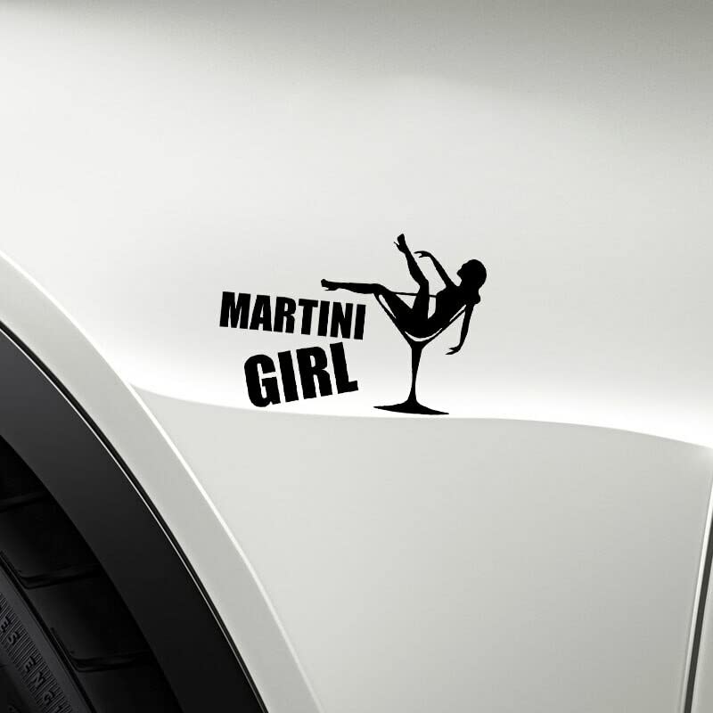 GADGETS WRAP Vinyl Wall Decal Sticker Martini Girl Lying in The Wine Glasses Car Sticker