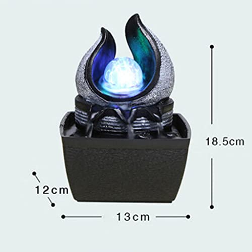 ATORSE® Creative Waterfall Fountain Led Lights Ornament Feng Shui Living Room A