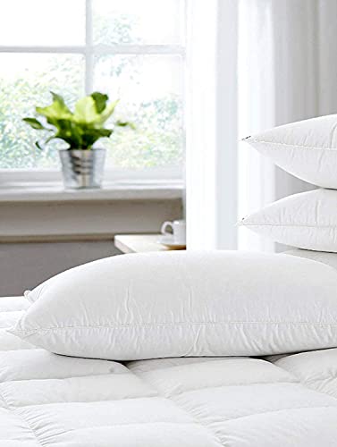 CozyCraft Microfiber Soft White Pillows | Pillows for Sleeping White - Set of 2 (Size - 16x24 Inches Or 40x60 cm) (Pack of 2 | White Pillows Microfiber)