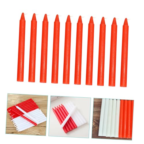 Alipis 20 Pcs Emergency Candle Outdoor Table Decor Scented Dinner Table Candles Long Screw Thread Candle Elegant Long Candles Wax Removal Art Decorate Banquet Red Paraffin Grace