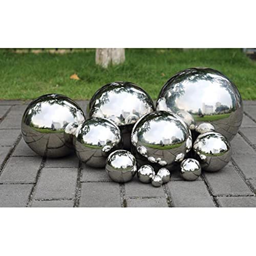 SECRET DESIRE SDR Stainless Steel Mirror Polished Sphere Hollow Round Ball Garden Decor 12cm