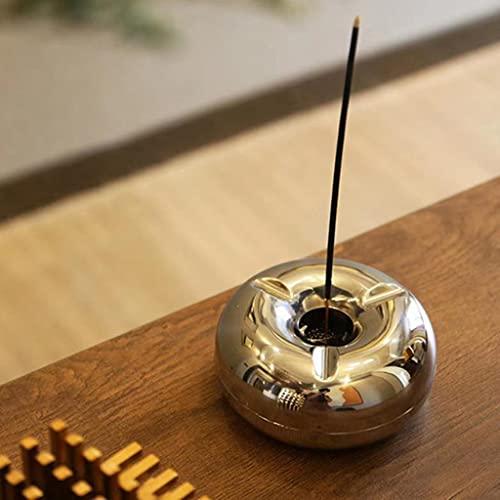 MERISHOPP™ Round Cigarette Ashtray for Home Office Desktop Outdoor Without Wooden Stand