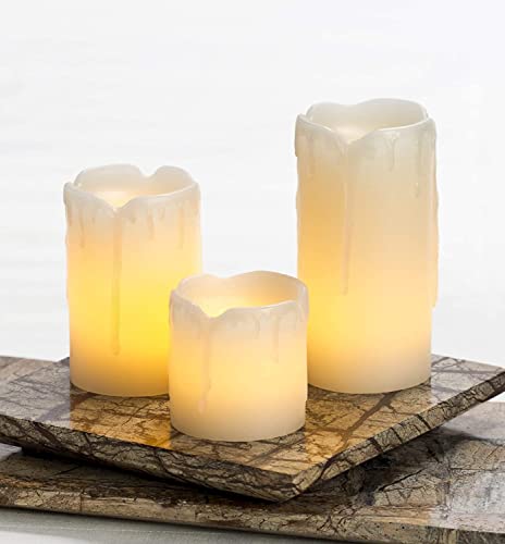 The Decor Affair Smokeless Dripless Eco Friendly Home d�cor LED Candle Lights Pack of 3 Candle (White, Pack of 3).