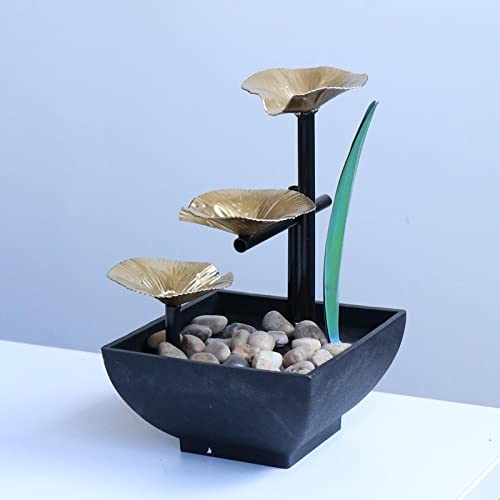 ATORSE® Relaxation Tabletop Water Fountain Indoor Garden Zen Desktop Waterfall Decor