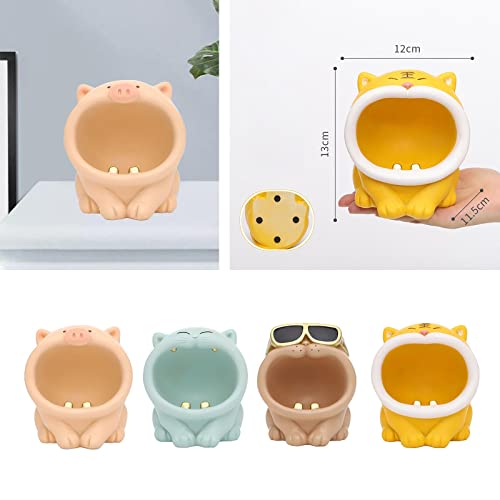 MYADDICTION Resin Animal Ashtray Centerpiece Statue for Indoor Outdoor Desktop Mens Gift Yellow