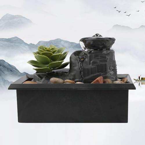 ATORSE® Tabletop Fountain Gifts Stress Relieving Chinese Tabletop Waterfall Fountain 002