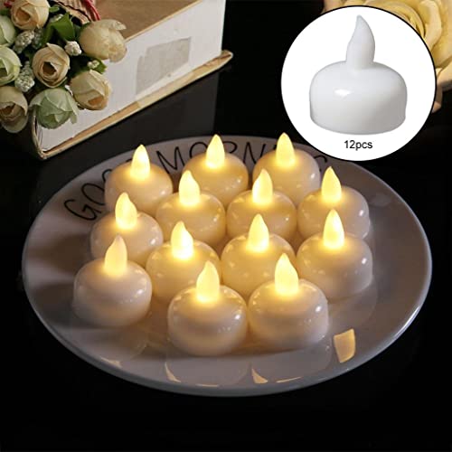 UJEAVETTE® 12PCS LED Floating Candles Flameless Waterproof Tea Light Warm White