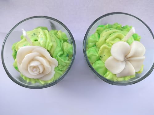 (Set of 2) Scented SOYA Wax Designer Scented Candle Birthday Festive Decoration Beautiful Diwali Christmas Love Your Happiness