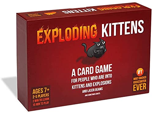 PLUSPOINT Exploding Kittens LLC A Card Game About Kitten and Explosions and Sometimes Goats (Exploding Kittens) (Red Kitten)