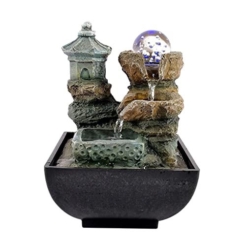 CALANDIS® Tabletop Water Fountain Feng Shui Meditation Waterfall Fountain Style 2 | 1 Piece Desktop Water Fountain