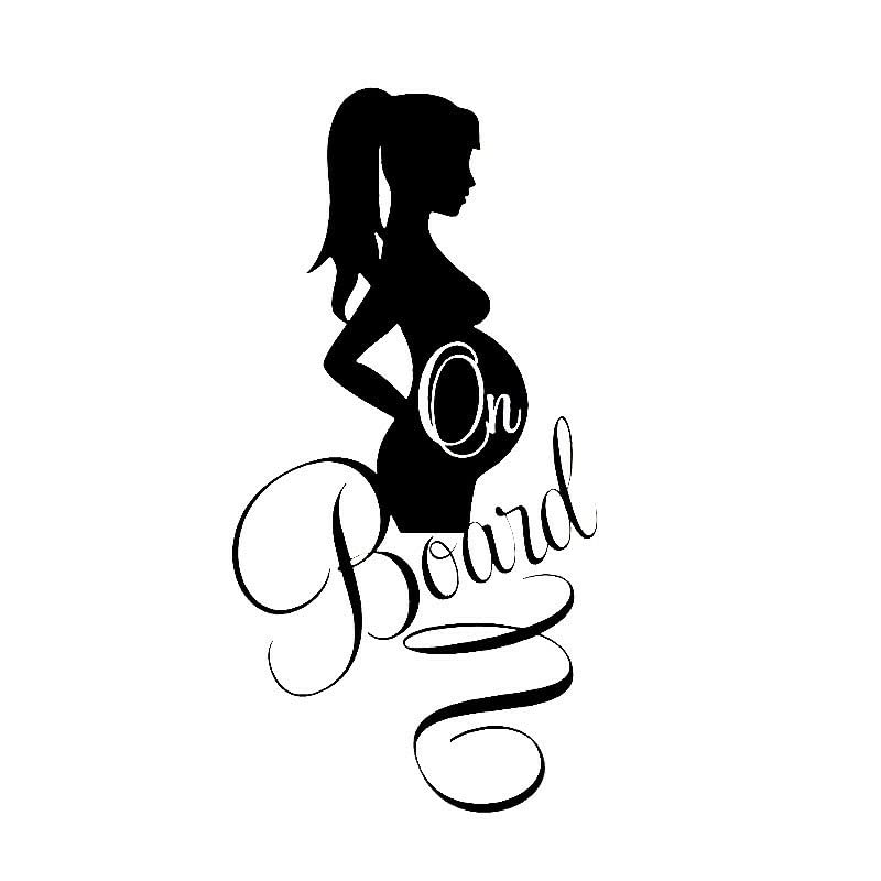 GADGETS WRAP Vinyl Wall Decal Sticker Pregnant On Board Creative Funny Fashion Car