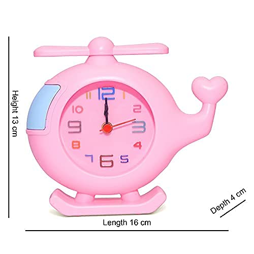 Exotic Decor Helicopter Table Alarm Clock for Kids with Photo Frames for Table Decoration Tabletop Mosaic Pattern