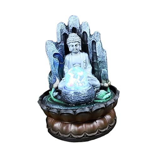 ATORSE® Buddha Water Fountain Waterfall Zen Desk Ornaments Bedroom Spa Decor