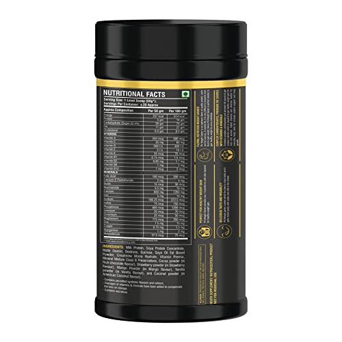 Floral Nutrition Weight Gainer / Mass Gainer - 10g Protein, 78g Carbs, High Calories Added Vitamins, Minerals, Good fat, Digesting Weight Gainer Powder for Men & Women 1 Kg Rich Chocolate Flavor (20 Servings)