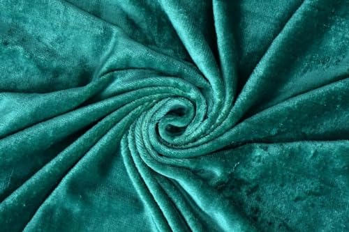 Furnistitchs Ultra Soft Solid Plain Velvet Bedsheet for Double Bed with 2 Pillow Covers 90x100 inches - Flannel Bed Sheet Warm Winter Season Luxury Bedspread (Teal, Double 90x100)