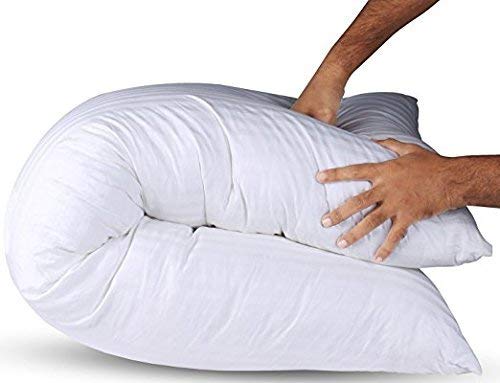 Bedding King Cotton Large Pillow (20x54 inch, White)