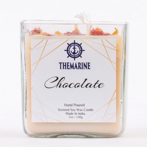 THEMARINE Chocolate Scented jar Candle | Natural Soy Wax | No Smoke Wick