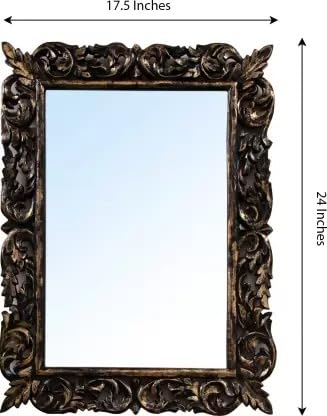 Vas Collection MDF Mirror Frame Fro Wall Decor,Bedroom,Living Room,Bathroom & Hallway (White Antique)