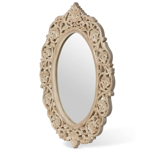 Wood Dart® Wooden Hand Carving Mirror Frame ONLY Frame NO Mirror SIZ is 30 X 20 INCHES