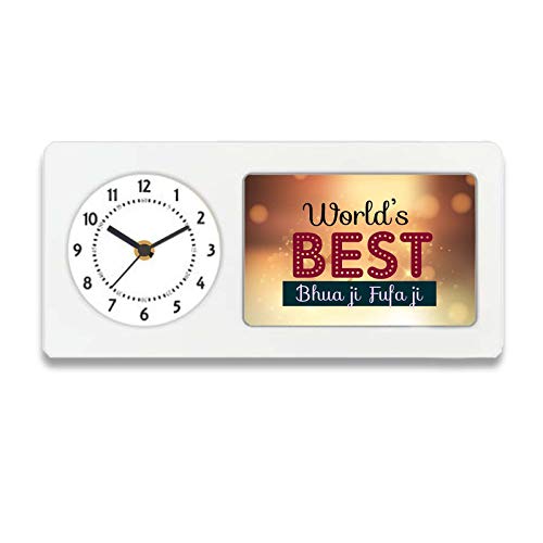 Designer Unicorn Desk/Shelf Clock with Attached Frame World's Best Bhua Fufa 9.5 * 4.5 inches