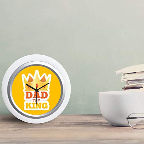 TheYaYaCafe Yaya Cafe King Dad Desk Clock for Father - 6x6 inches