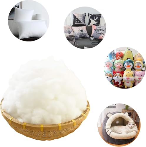 Perfect Sleeper Premium 1kg Polyester Fiber Filler: Cloud-Like Softness for Pillows, Soft Toys, and Crochet Projects - Ideal Synthetic Alternative to Cotton with Durable Resilienc