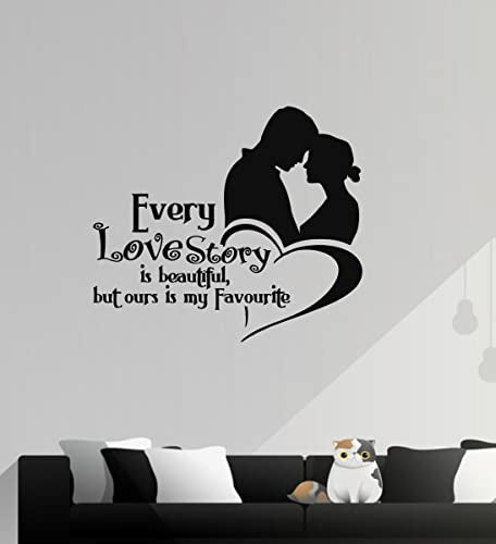 Decor Kraft Every Love Story is Beautiful Wall Sticker & Decal,Size- 50 Cm X 34 Cm,Religious