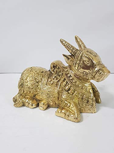 Shubh Sanket Vastu Brass Nandi 6" * 3.6"