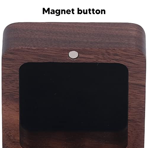 Ubersweet® Wood Holder, Portable Magnet Button Wood Box for Weddings|