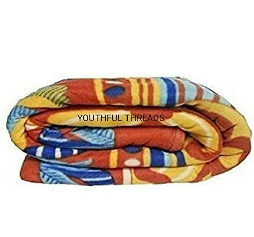 YOUTHFUL THREADS Winter Soft Fleece Double Bed Blanket Printed Multicolor - 90 x 90 inch (2)