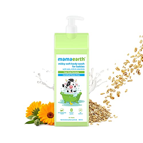 Mamaearth Milky Soft Body Wash for Babies with Oats, Milk and Calendula (400 ml)