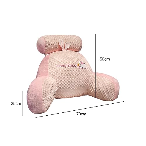 CLUB BOLLYWOOD® Lumbar Pillow Washable Embroidery Waist Rest Cushion for Bedroom Sofa Office Pink L | Home D?©cor | Pillows | Pillows | Pillows | 1 Plush Pillow