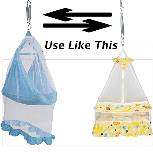 Mojo toys Hanging Spring For Baby Swing Cradle,Infant Jhula Swing Stainless Steel Spring Set Triangle,Spring For Hanging Cradle,Thottil Hook,Jhoola,Palna,Jula,Swing(Capacity = 15 Kgs),28 Cm,6 Cm