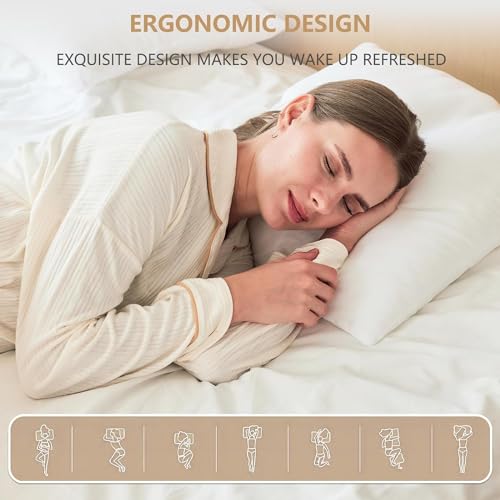 IMSMARTMART Ultra Soft Microfiber Bed Pillows - Pack of 2 | Fluffy, Luxurious Hug Pillows for Sleeping | 3 Month Warrenty 3 Month Warrenty (Standard - 18 x 27 Inches, Brown)