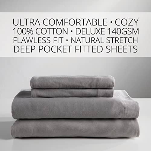 Baltic Linen Jersey Sheet Set, Queen, Grey