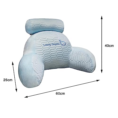 CALANDIS® Support Pillow Washable Cartoon Bed Back Cushion for Office Bedroom Dormitory Dolphin | 1 Plush Pillow