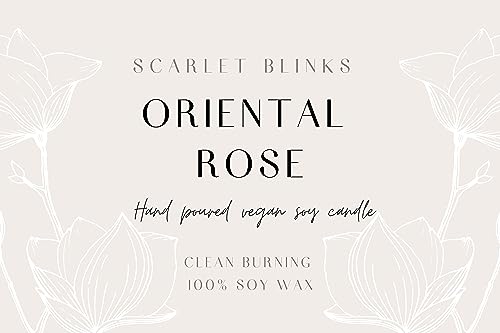 Scarlet Blinks Oriental Rose|Soy Wax Candle|Aroma Therapy Candle|Burning Time :-45 HRS Pack of 3