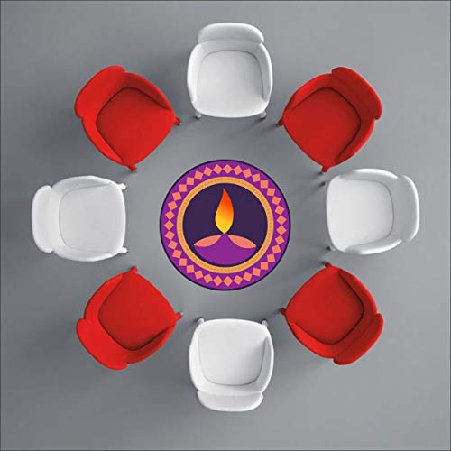 Diwali Special - Colourful Decorative Rangoli Sticker Size- 30 cm x 30 cm Set of 2 (AS142)