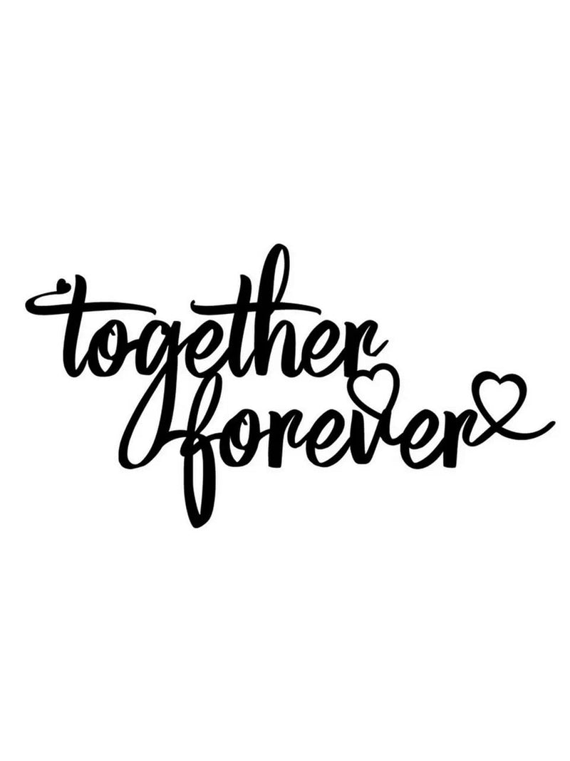 VVWV Together Forever Wall Stickers for Quotes Bedroom Living Room Kids Room Home & Kitchen Decor L x H 14 x 7.5 Inch