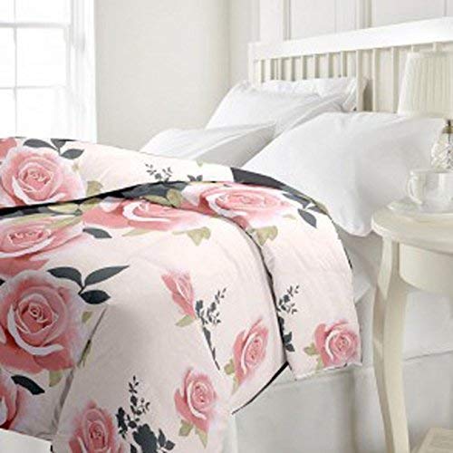 DEILYVERY Beautifully Soft and Skin Friendly Microfiber Floral Design Printed Single Bed AC Blanket/Dohar/Quilt (Single) (Peach, Single)