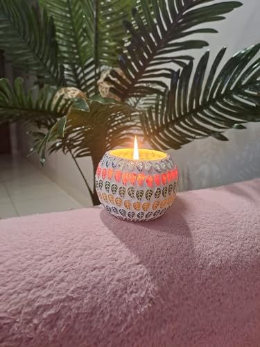 Dazzling Handmade Mosaic Jar Scented Soy Wax Candle for Home Decor - Eco-Friendly, Long-Lasting Aromatherapy Candle - Perfect for Relaxation, Meditation, and Home Ambiance