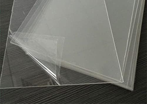 BIGIMALL Acrylic Sheet 3mm Transparent 6"x6" Pack of 4 pcs for Glass Painting High Gloss (3mm, 6x6, Transparent/Clear)