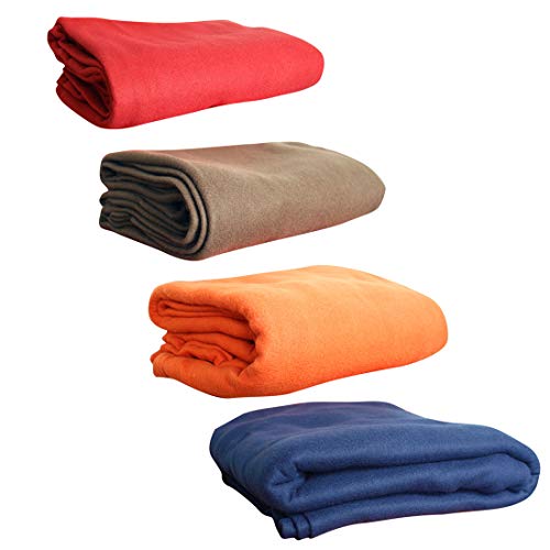 Single Bed Blanket, 55x88-inch Multicoloured - Set of 4