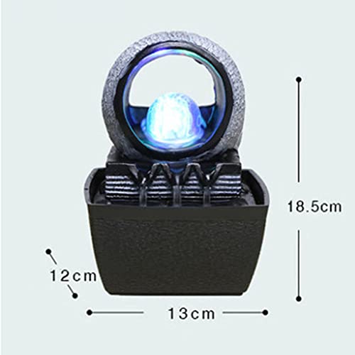 ATORSE® Creative Waterfall Fountain Led Lights Ornament Feng Shui Living Room C