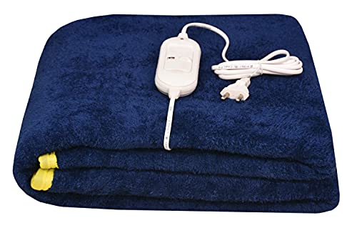 ARCOVA HOME Made in India Premium Single Electric Bed Warmer (76 X 152 cm, Blue, Polyester)